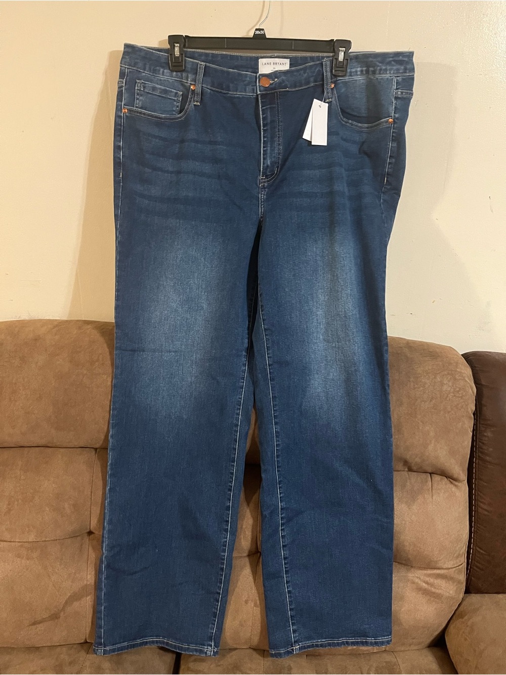 NWT Lane Bryant Genius Mid Rise Straight Jeans Size 26 Long